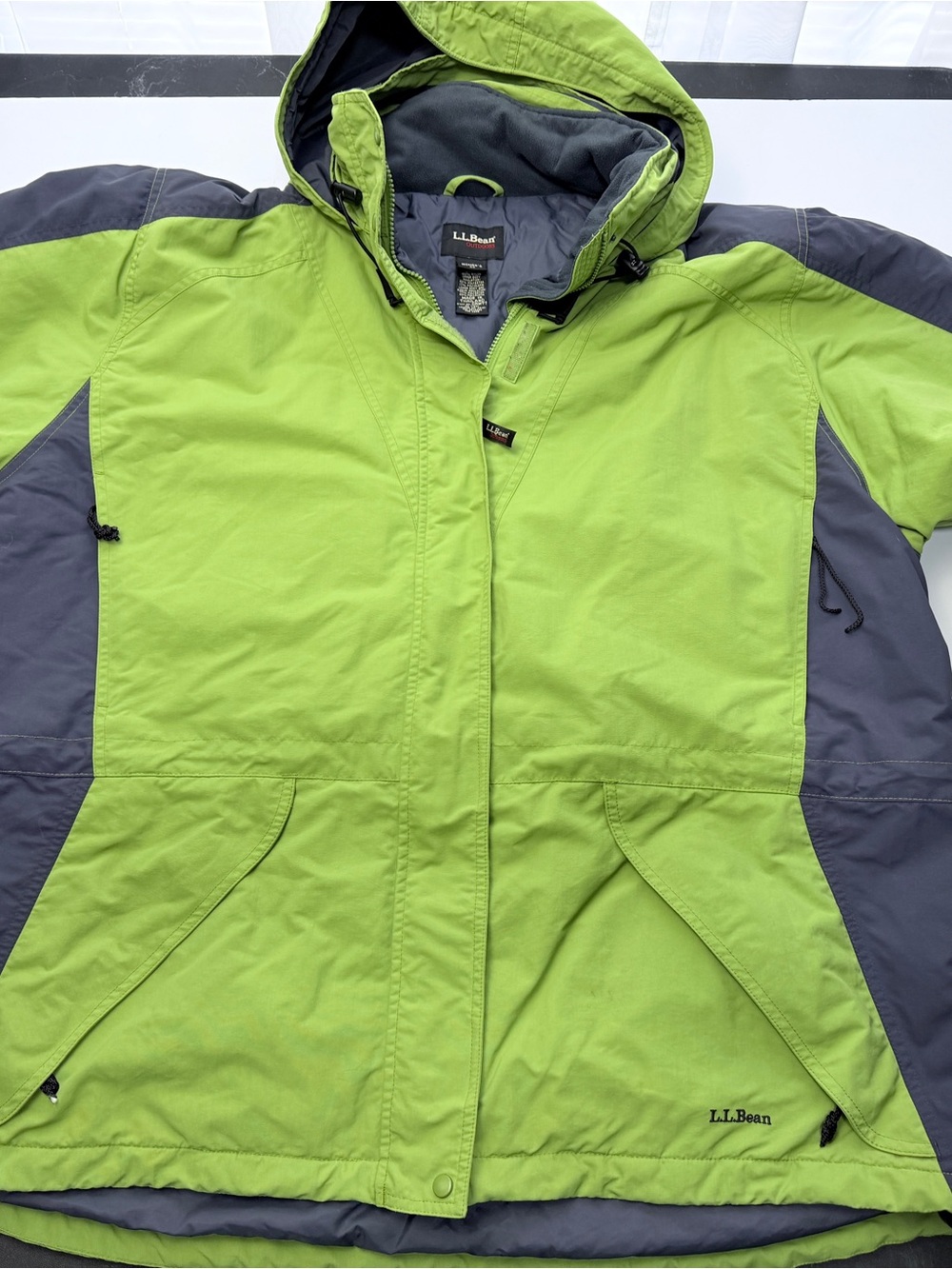 L.L.Bean Women’s 3X Green Hooded Ski Snow Jacket Waterproof Insulated Coat